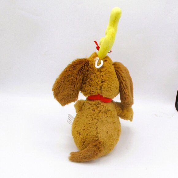 Dr Seuss Max Plush Reindeer Dog 12" By Aurora World 2018 With Red Bow & Antlers - Picture 3 of 6